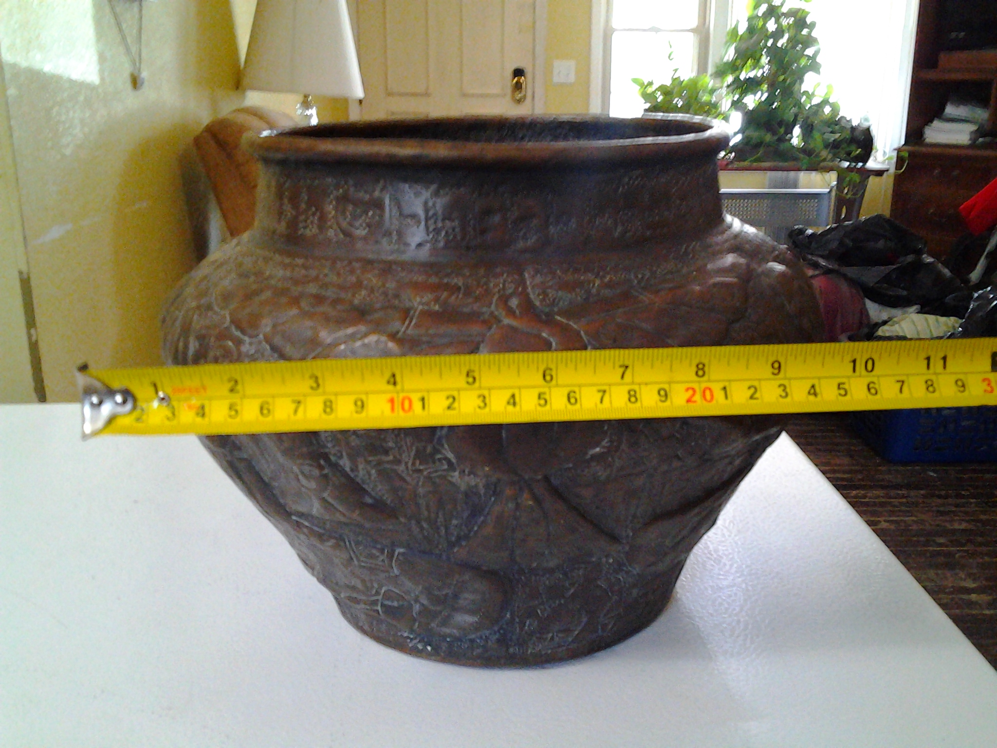Antique Judaica Brass Pot with Hebrew Script InstAppraisal